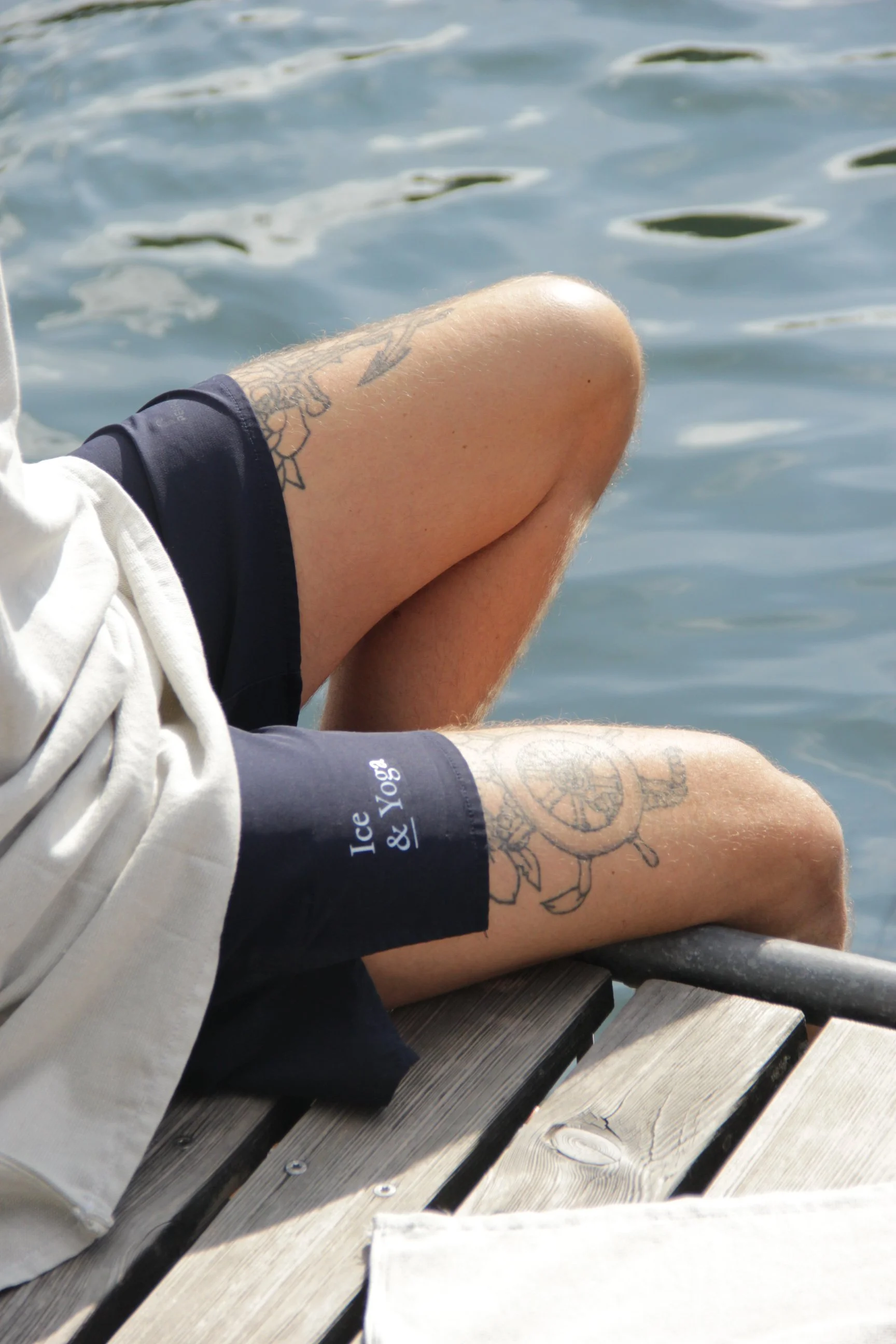 Ice & Yoga apparel photographed during an outdoor brand shoot