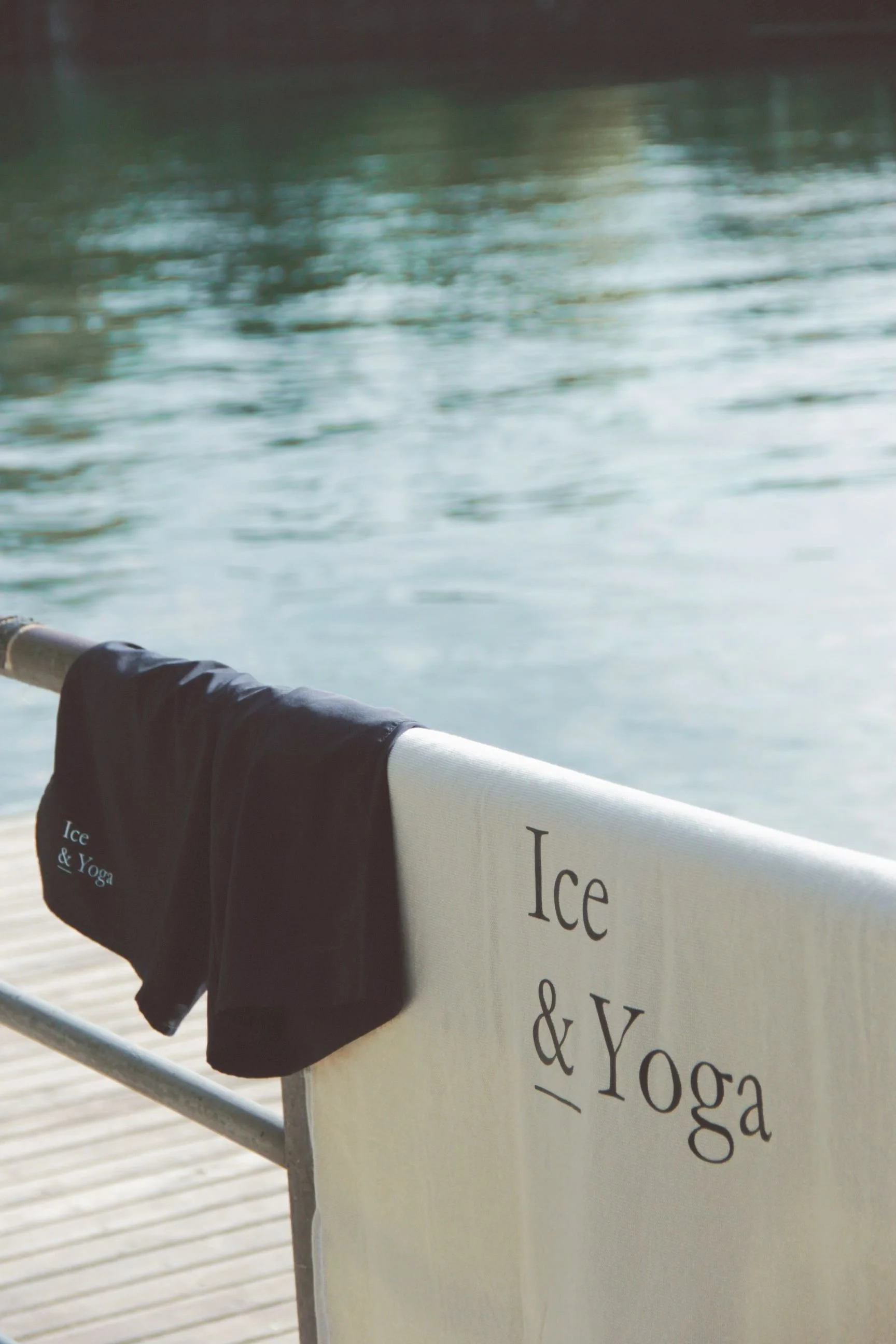 Ice & Yoga apparel photographed during an outdoor brand shoot