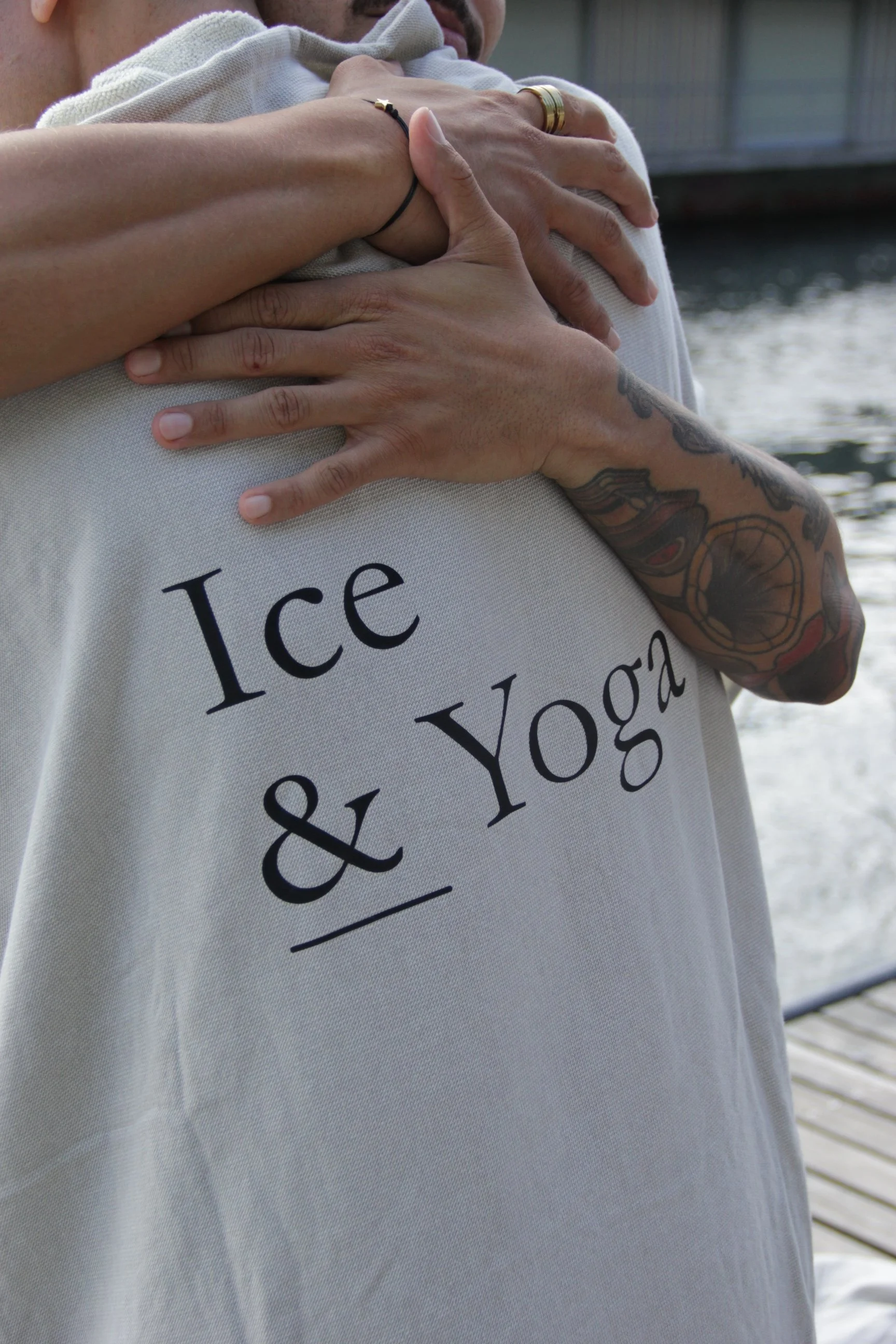Ice & Yoga apparel photographed during an outdoor brand shoot