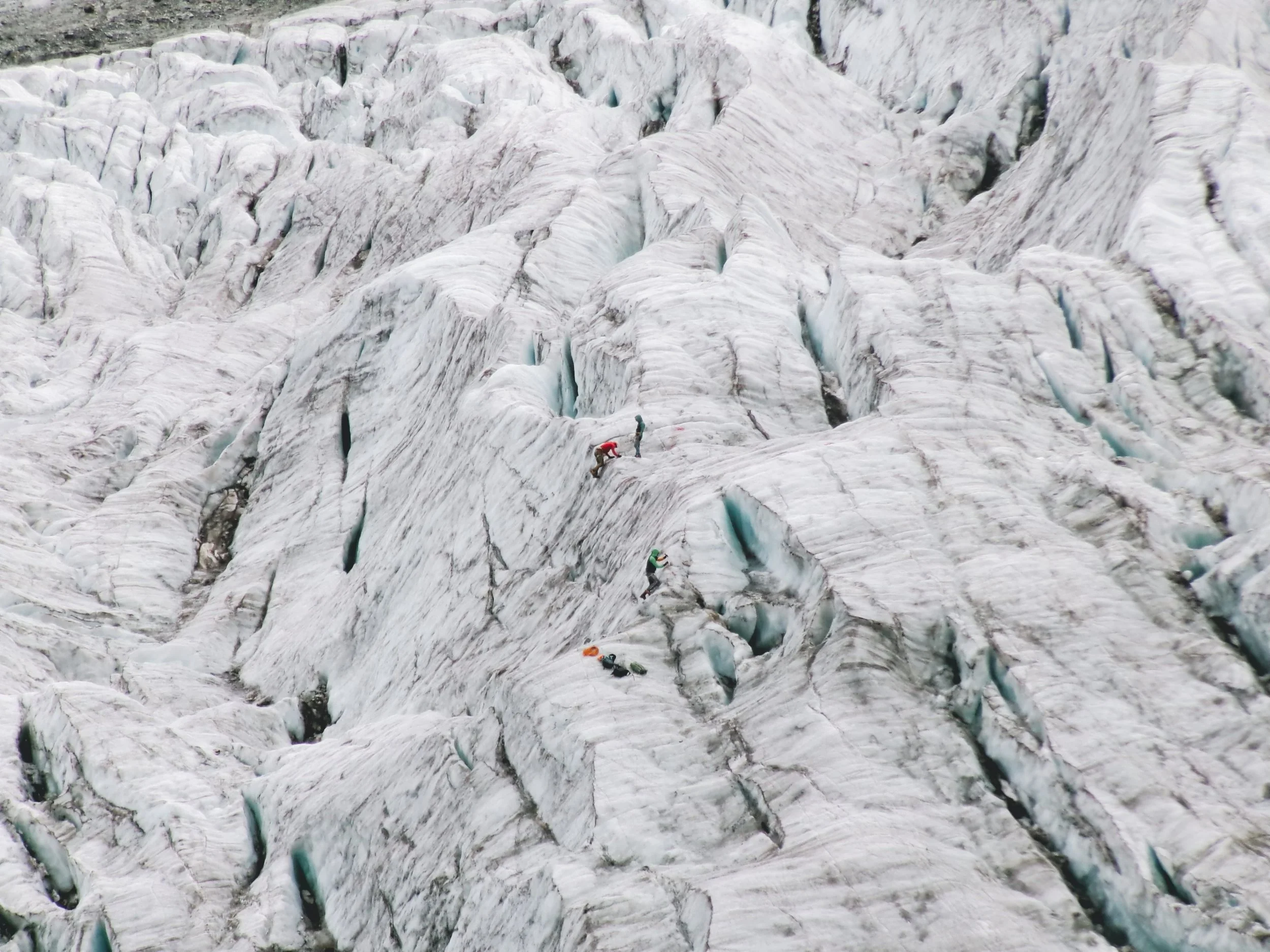Mountain landscape of a glacier photographed by Larissa Maddy