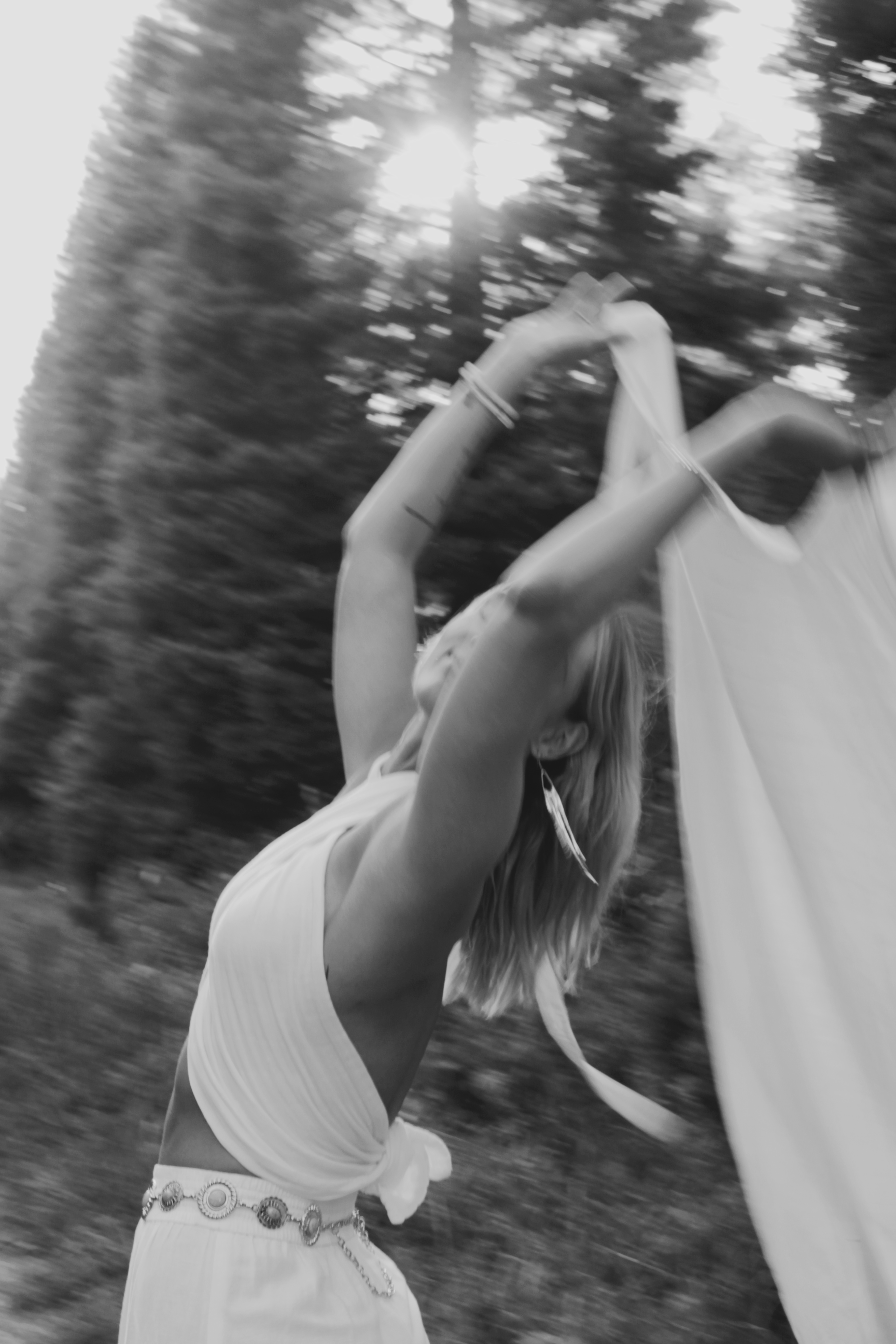 Artistic portrait of a woman outdoors during a LAMERIA Soul Portrait session