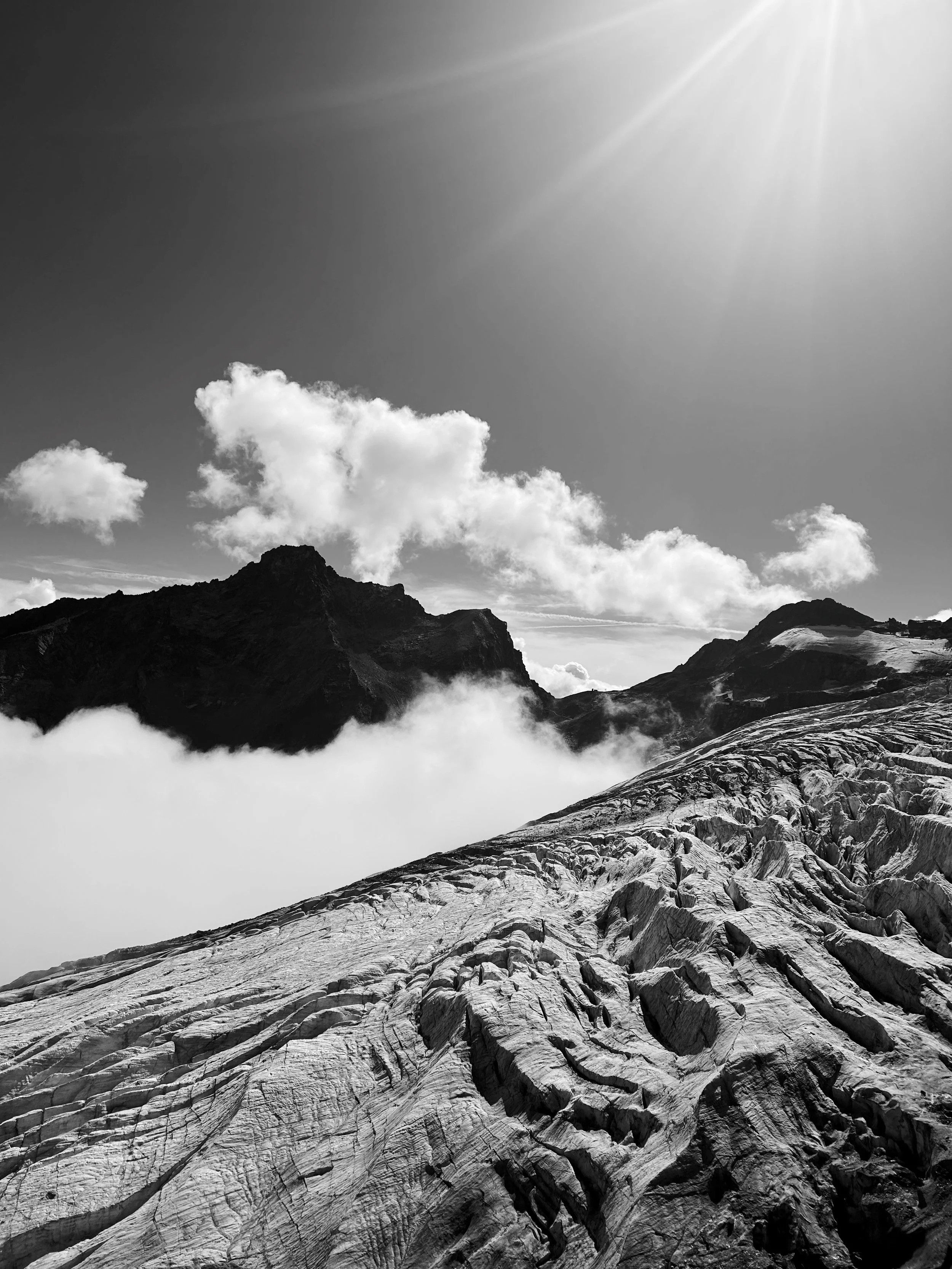 Snowy mountain landscape photographed by Larissa Maddy