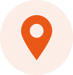 Orange map location pin icon.