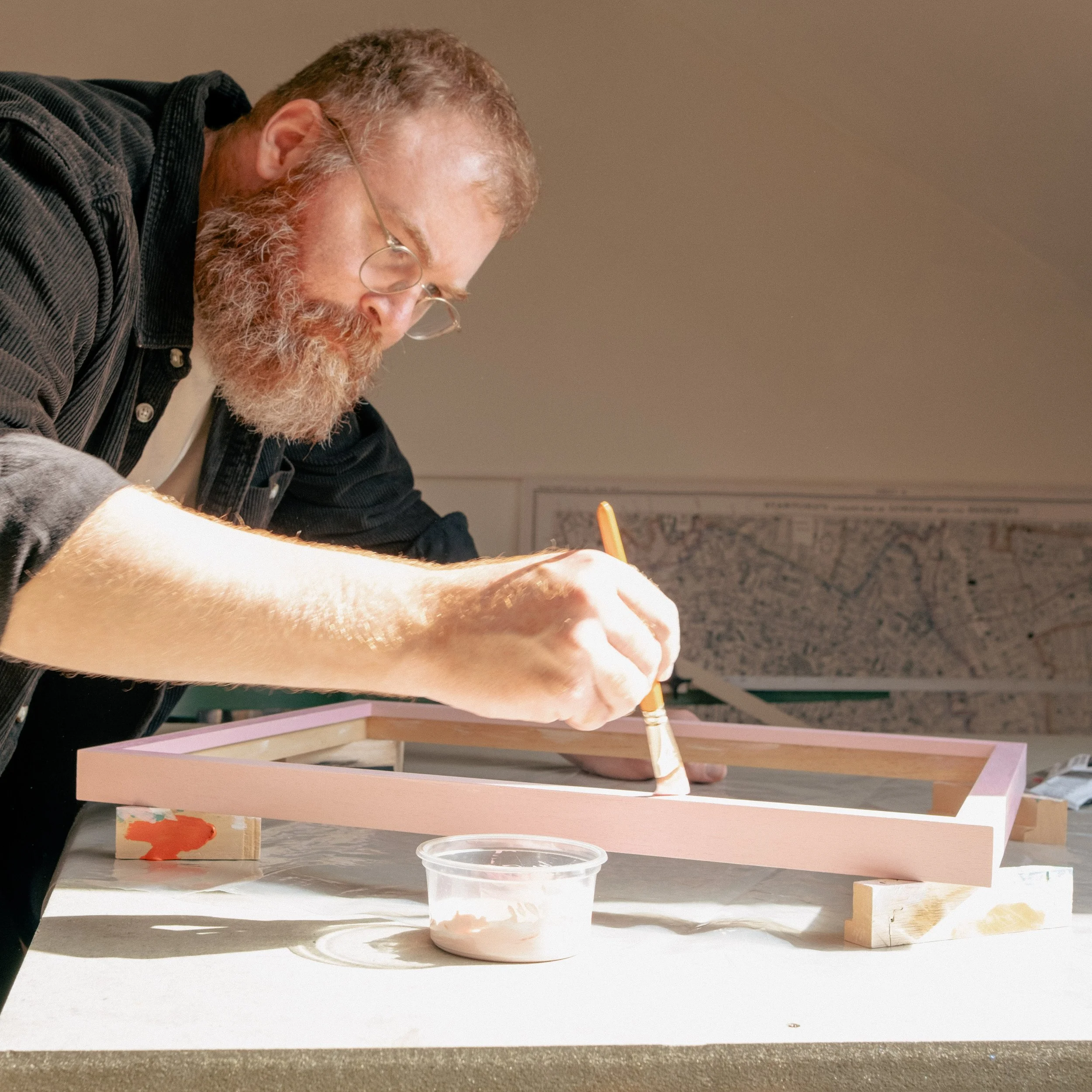Hand-painting a bespoke colour matched picture frame