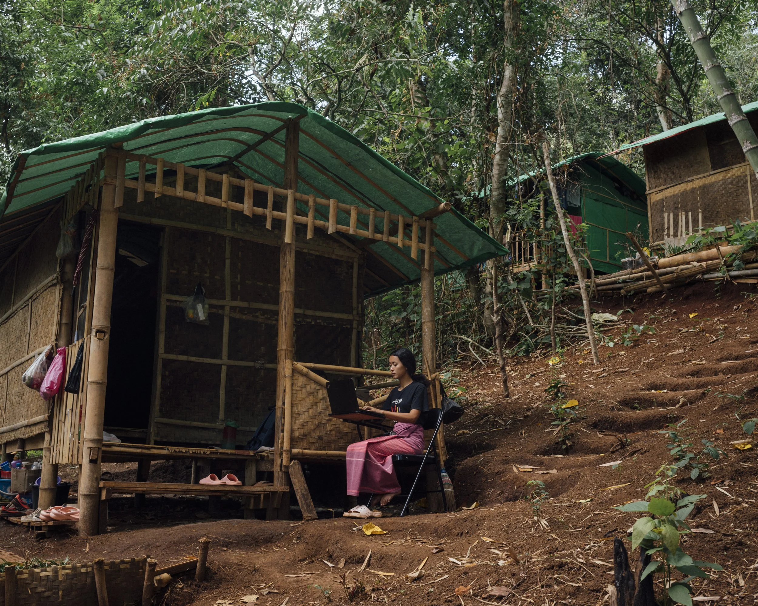University of Social Sciences, hidden in a forest in Hpruso Township, in an area under rebel-control, western Karenni State. 