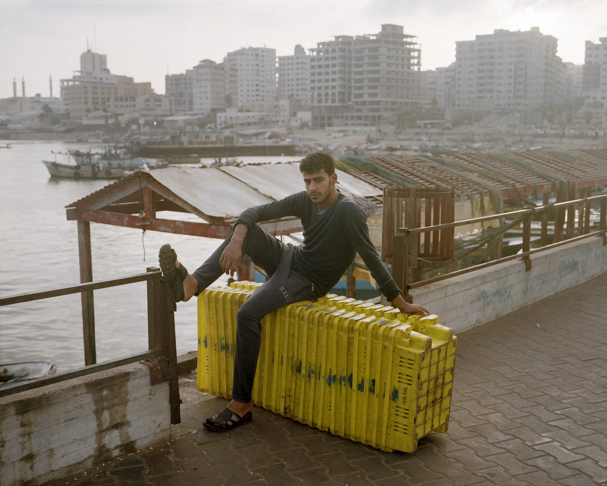 Mohamed, fisherman, Gaza city, October 3rd 2022. © Lucien Lung / Riva-Press