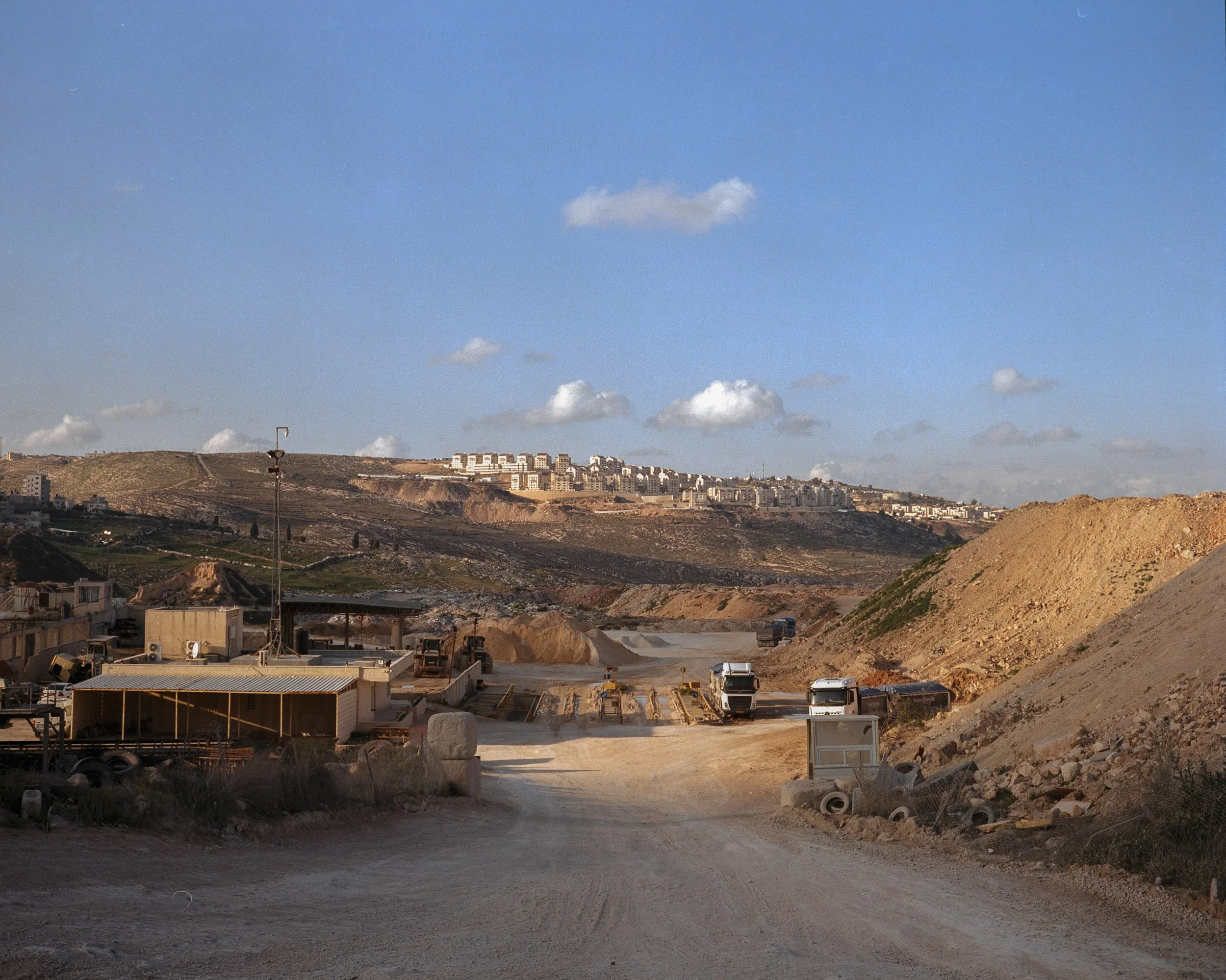 Buildings under construction in the Israeli settlement of Kokhav Ya'akov, located a few kilometers from Ramallah.