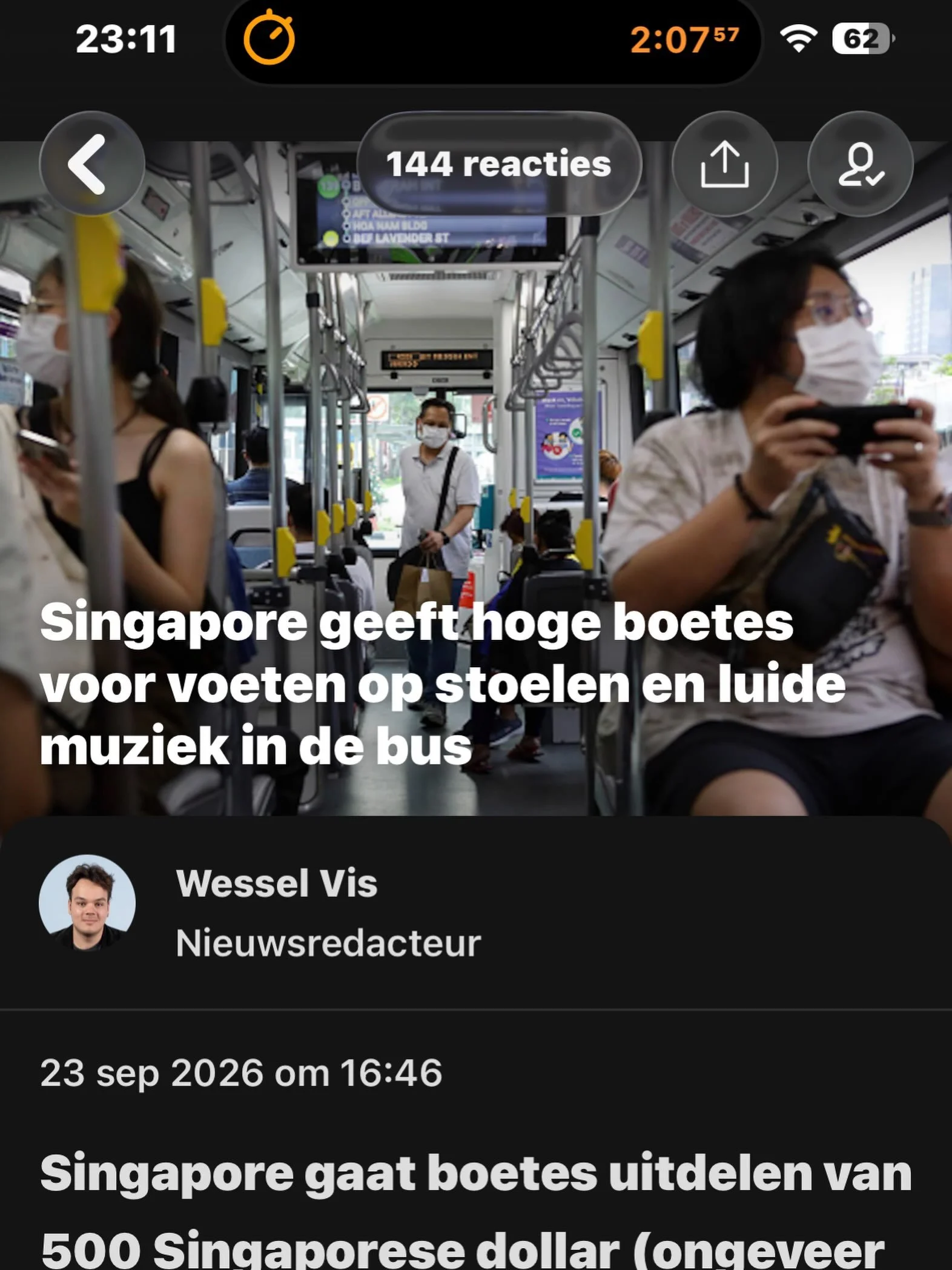 A shining example for the so-called free countries, where mutual respect and common decency seem to have lost their value. Well done, Singapore!

Singapore Introduces Heavy Fines for Putting Feet on Seats and Playing Loud Music. 
Singapore will impos