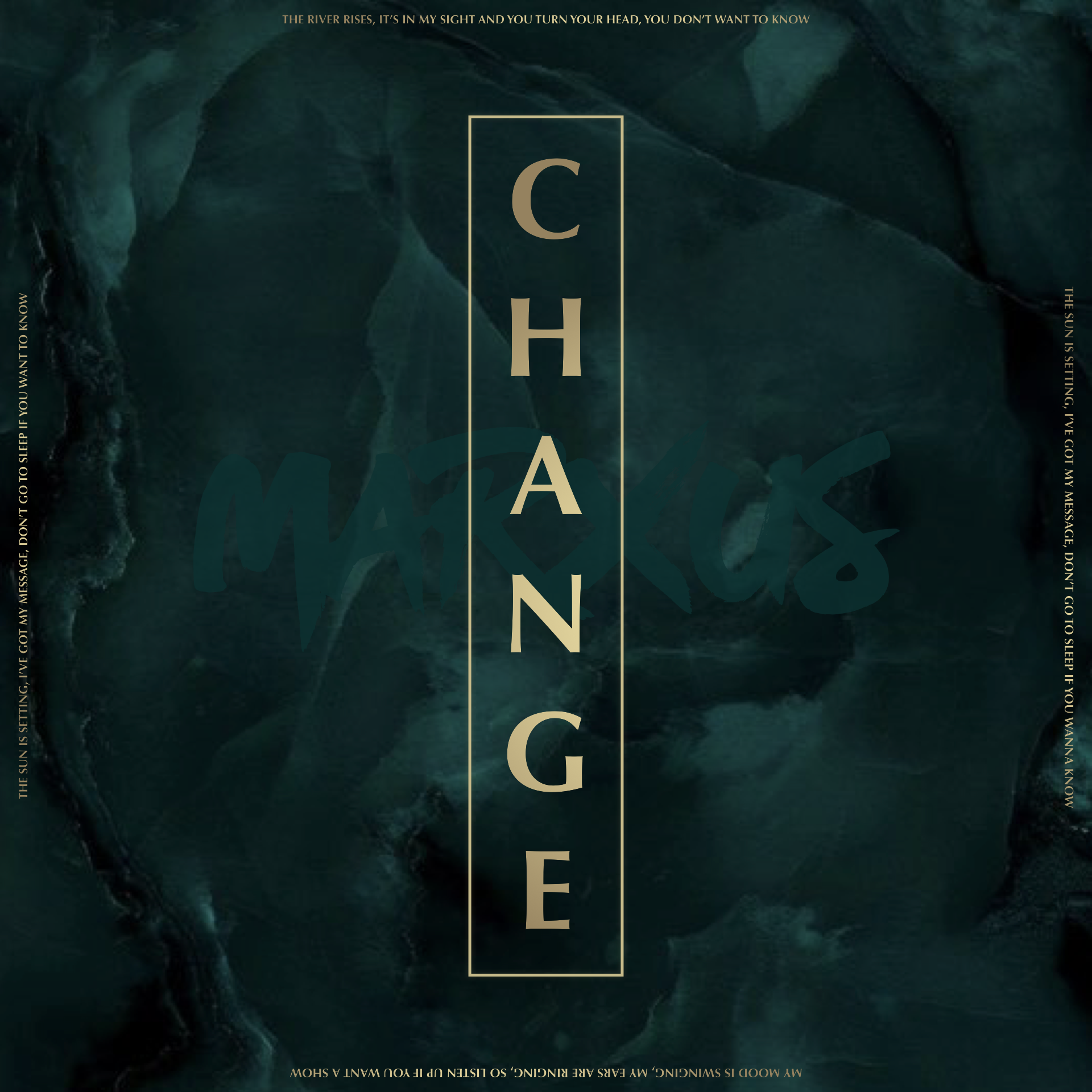 A dark, textured background with text overlay with 'Change' written down the centre.