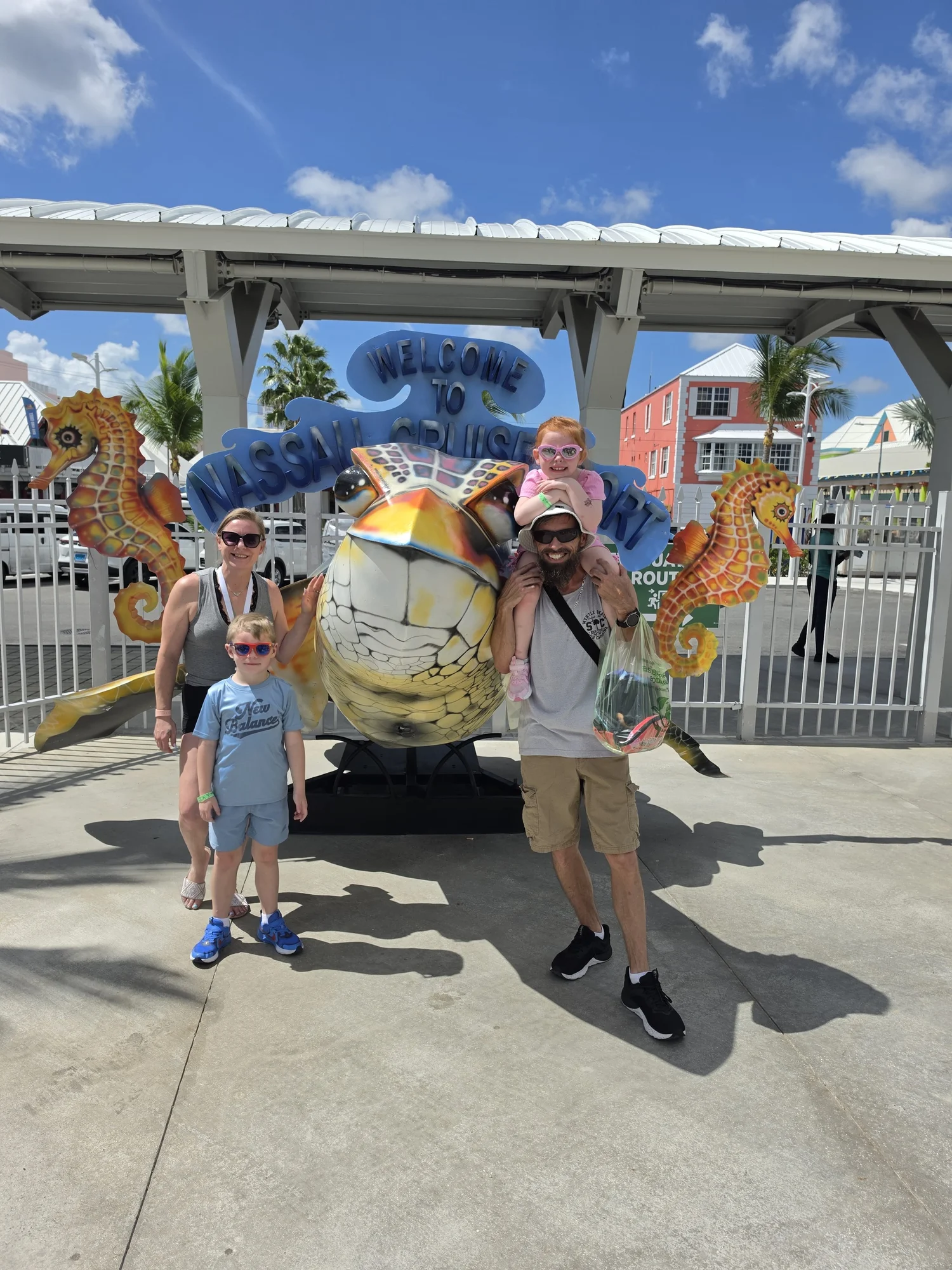 Loftis family visiting Nassau Cruise Port