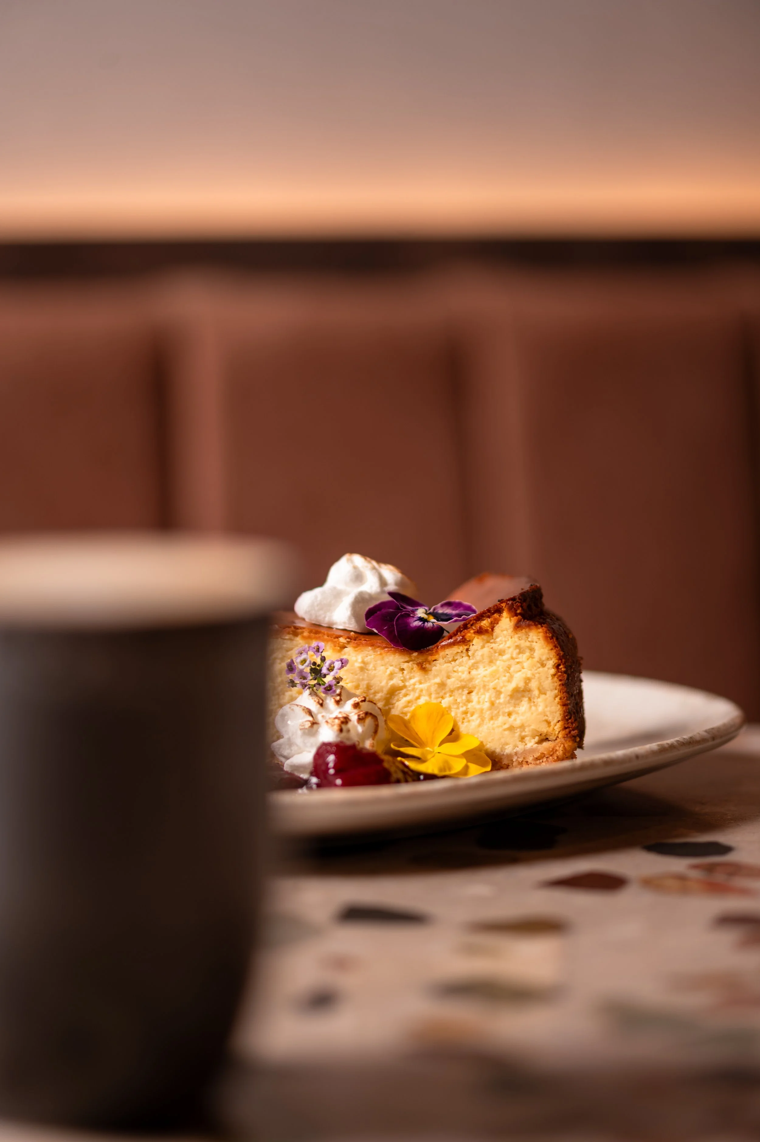 bare-restaurant-baked-cheesecake-edible-flowers.jpg