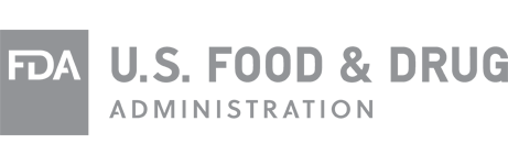 The logo of the U.S. Food and Drug Administration (FDA), featuring the agency's name in bold letters with the FDA abbreviation in a gray box on the left.