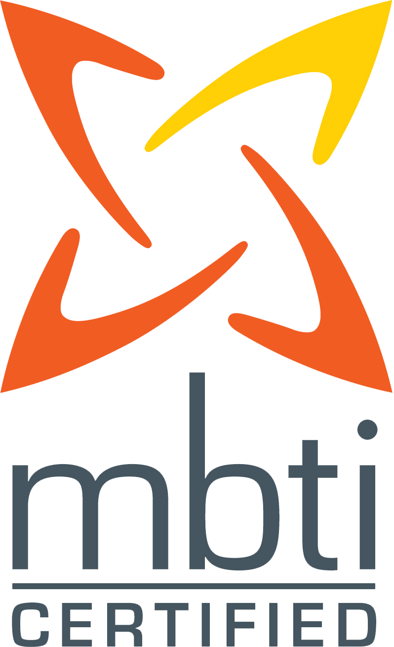 An abstract logo with orange and yellow curved arrow shapes above the partially visible gray text 'mbt' and the word 'CERTIFIED' in gray on a light background.