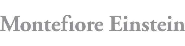 Text reading 'Montefiore Einstein' on a black background.