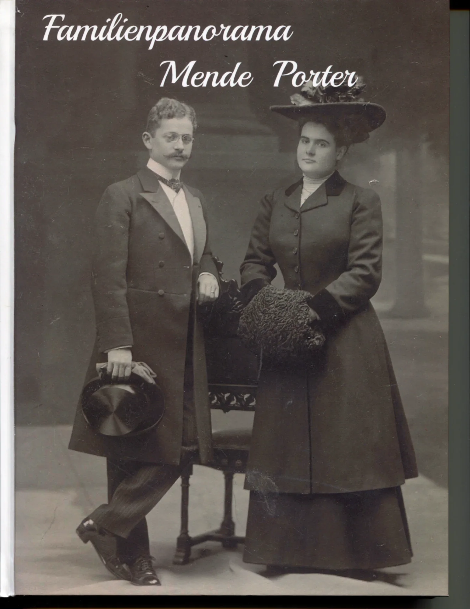 Book cover for *"Mende Porter Family Panorama"* featuring a historical family photograph.