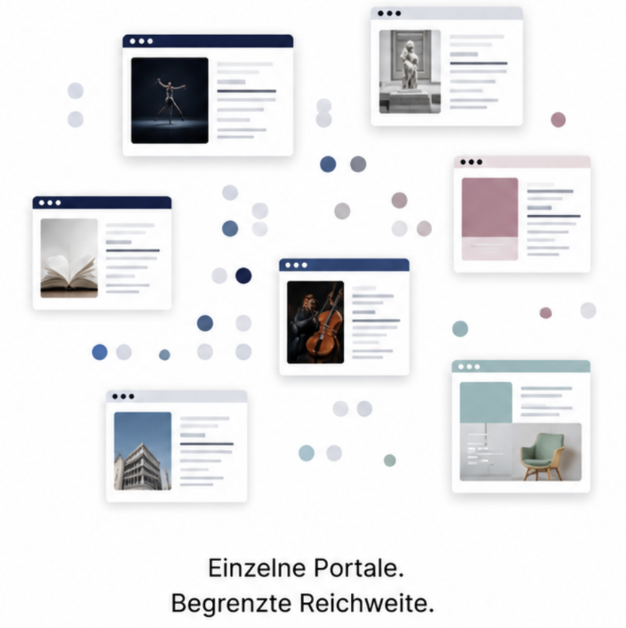 Info-Grafik zeigt, dass einzelne Portale nur begrenzte Reichweite bieten.