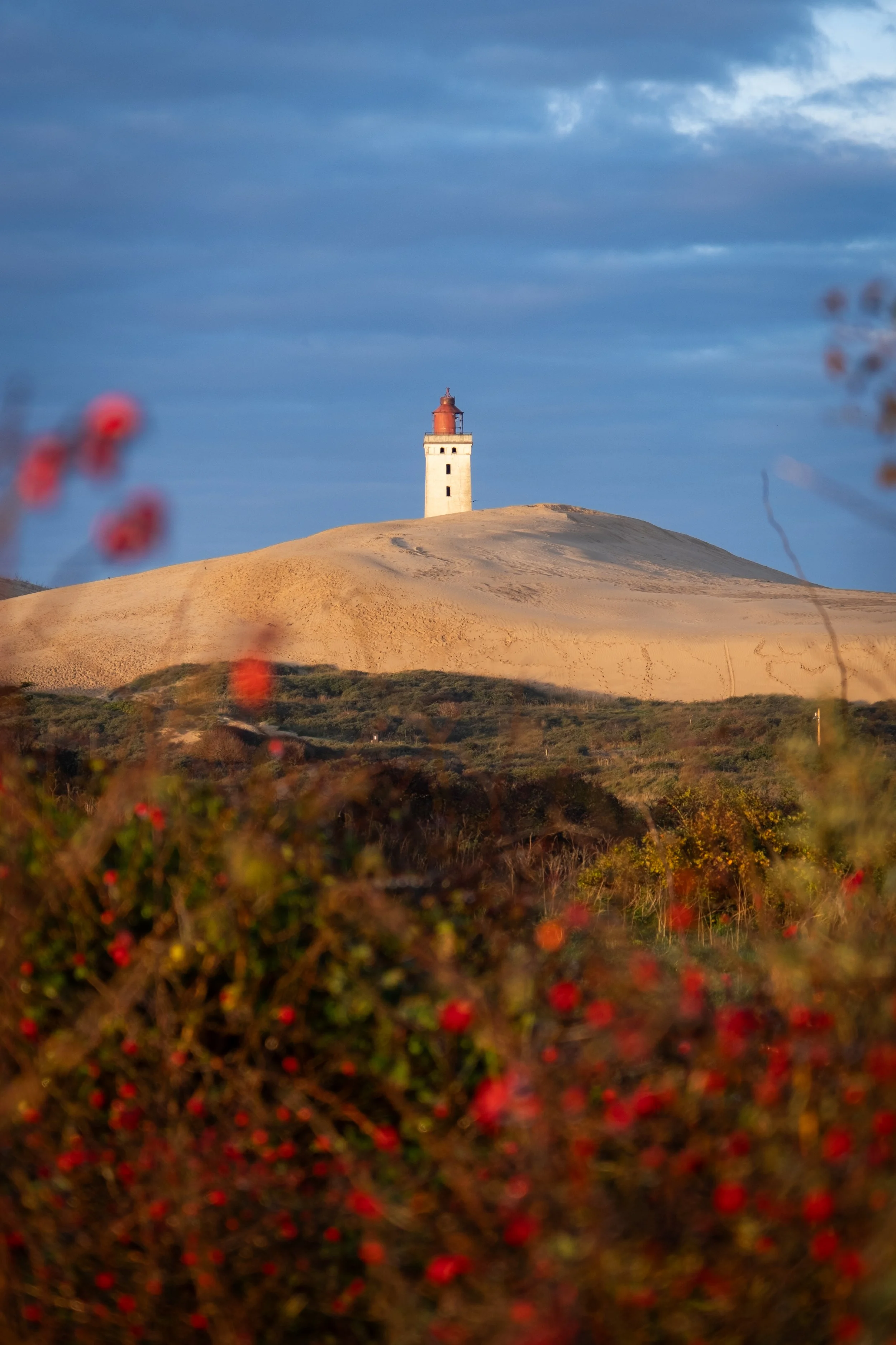 Morgensol over Rubjerg Knude fyr.