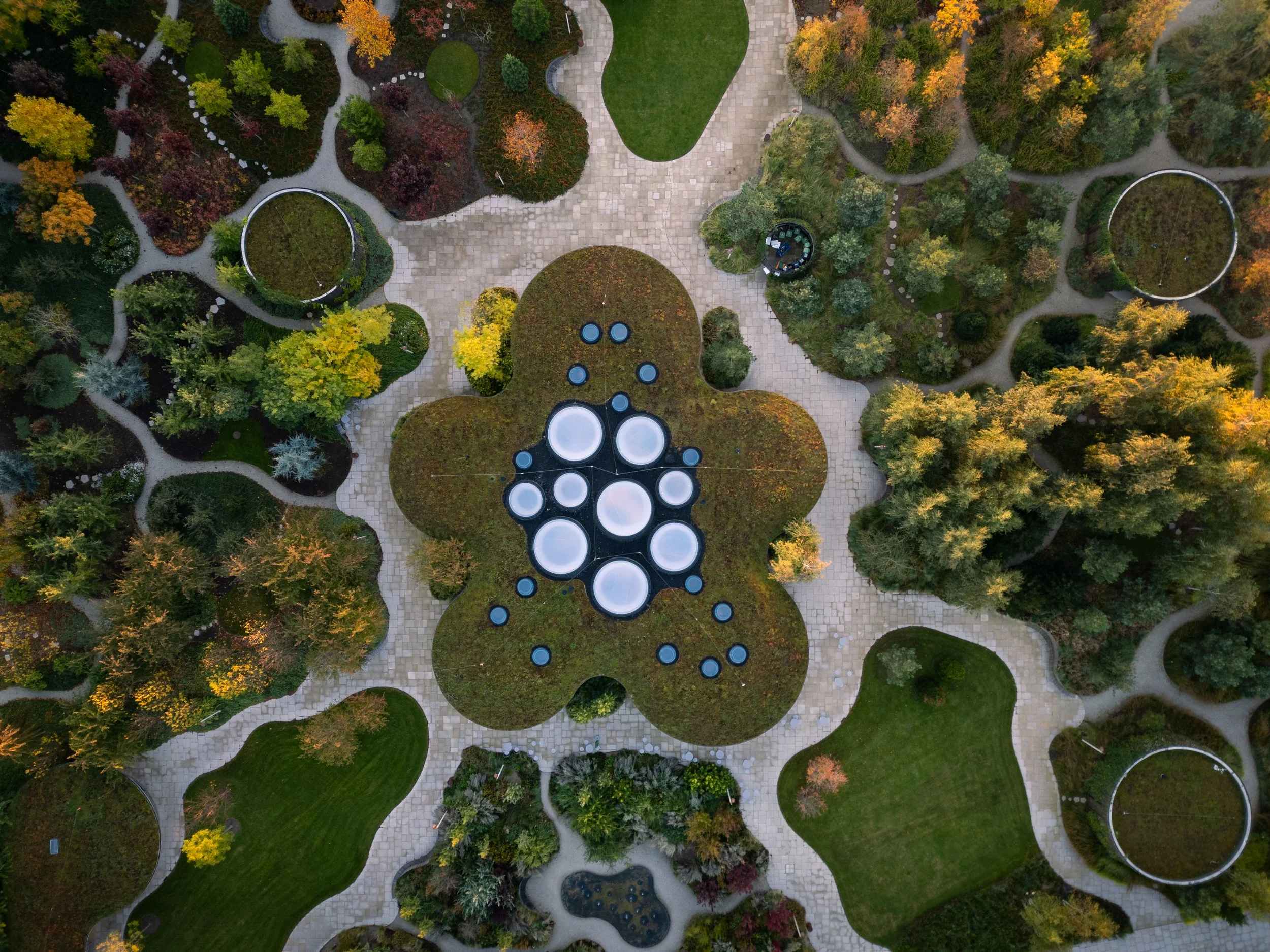 Operaparken, København. Væksthuset. Dronefoto