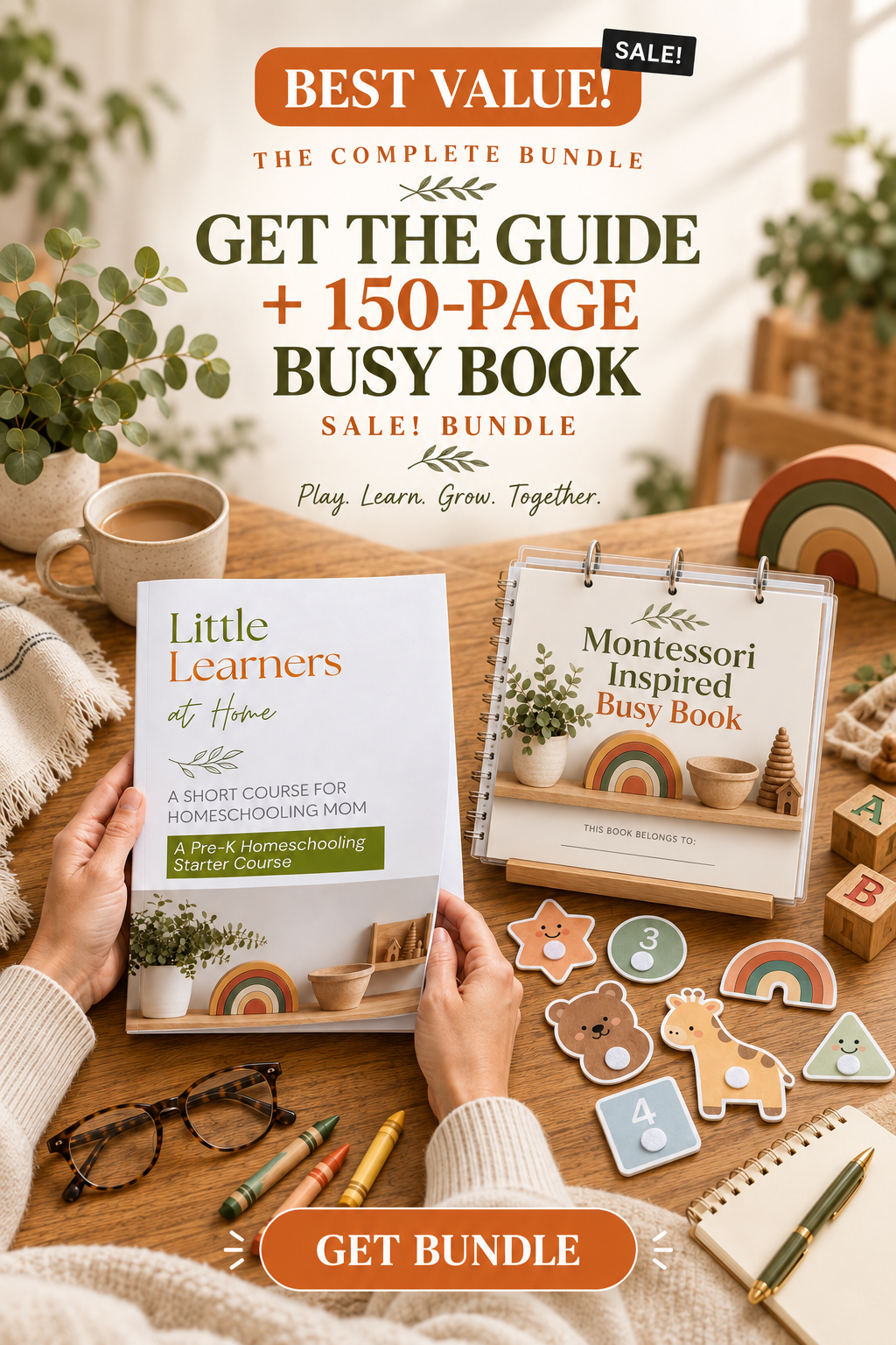 THE COMPLETE BUNDLE: 150-Page Busy Book + Little Learners at Home