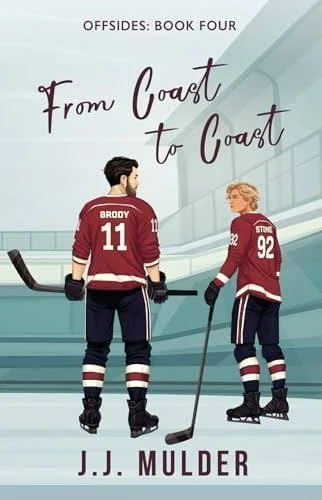 Cover of the book 'From Coast to Coast' showing two hockey players in red jerseys with the numbers 11 and 92, standing on an ice rink.