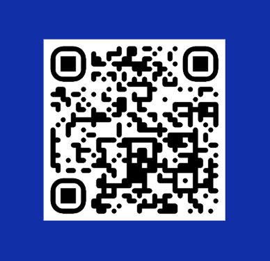 QR code on a white background with a blue border