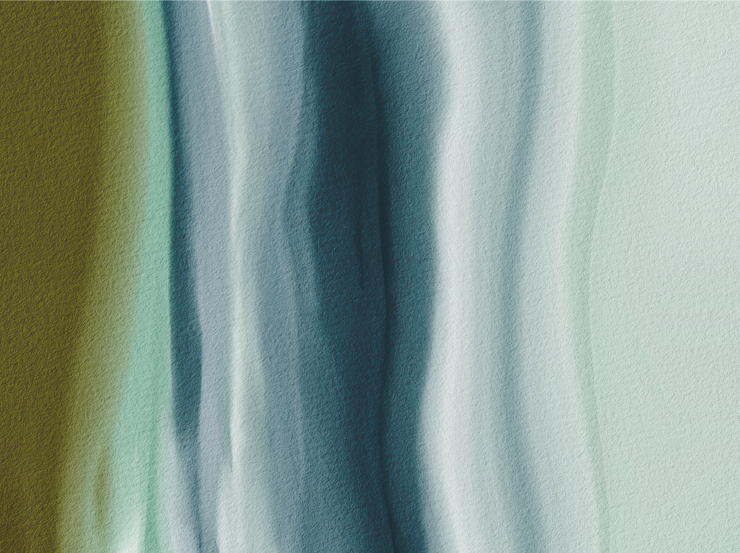 Abstract watercolor painting with shades of green, blue, and gray blending seamlessly.