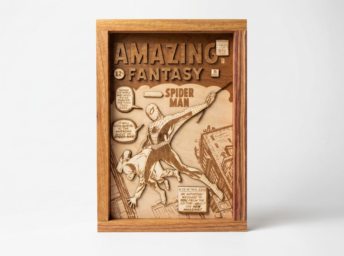 Wood Spiderman Comic