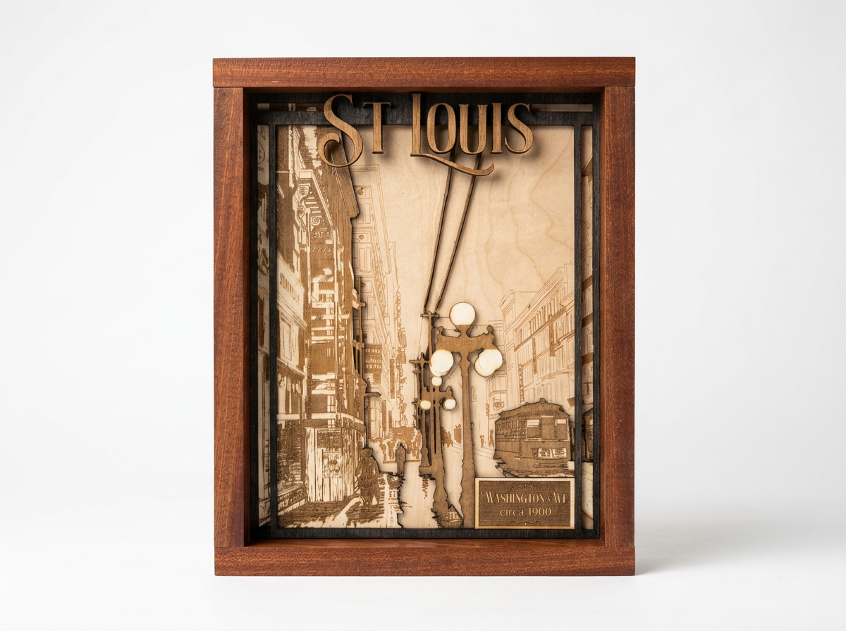 St. Louis Layered Wood Art