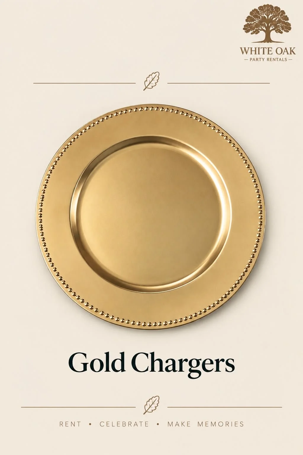 Gold Chargers $1.25