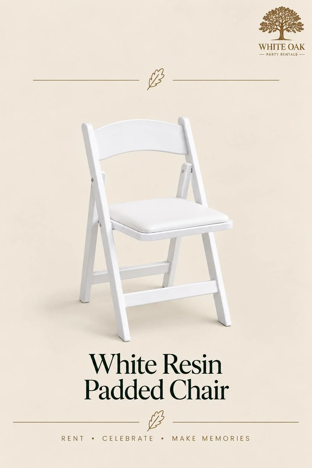 White Resin Padded Chair $3.75