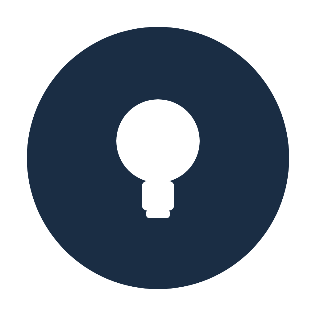 Light bulb icon representing one of the five service pillars