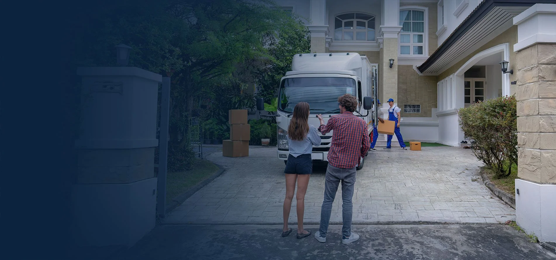 Couple moving in