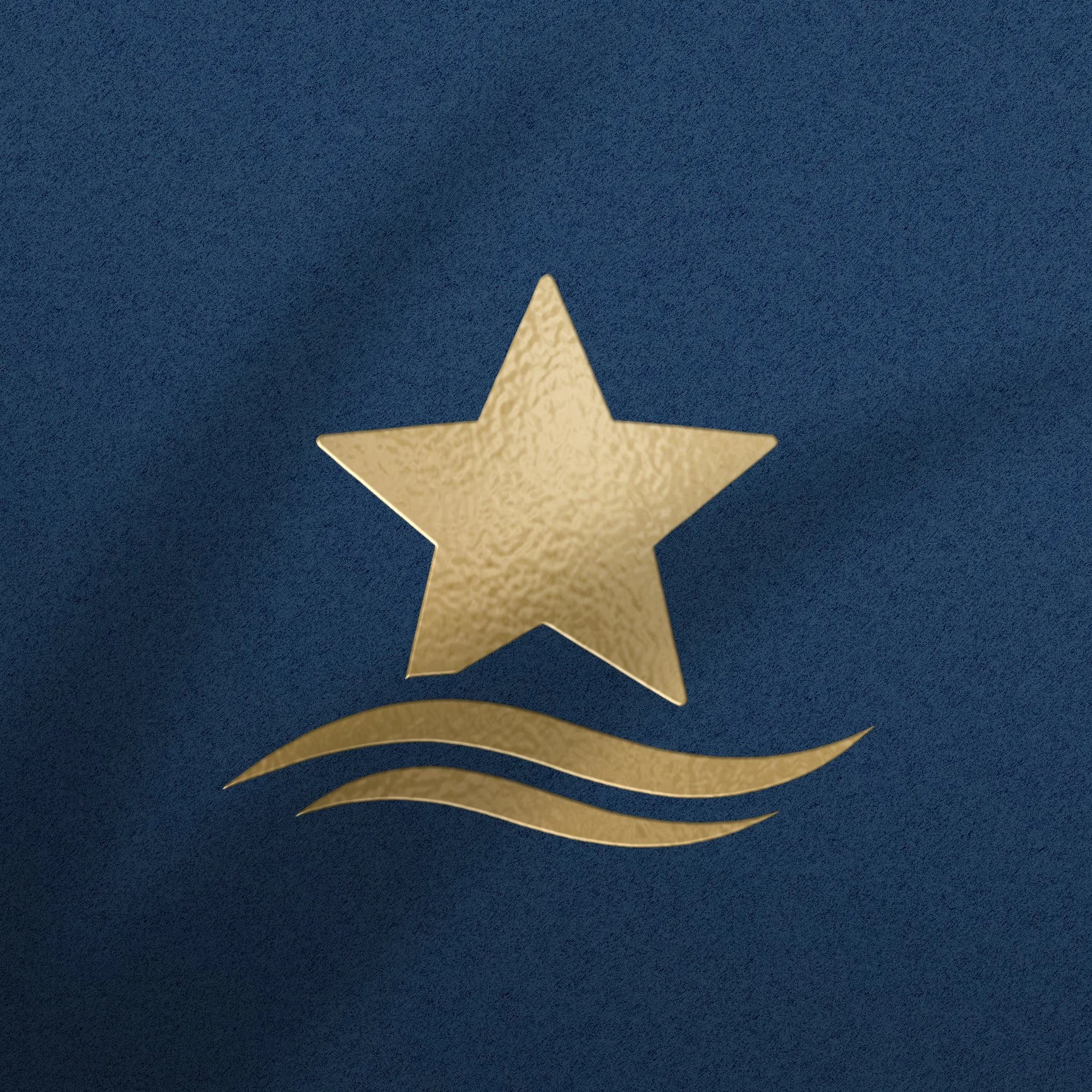 gold star on blue