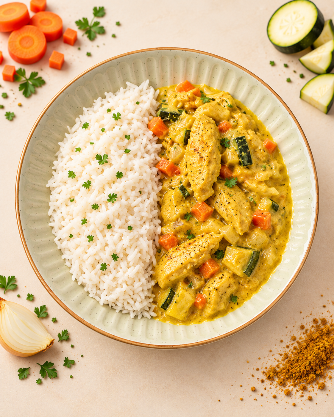 Poulet Curry & Riz