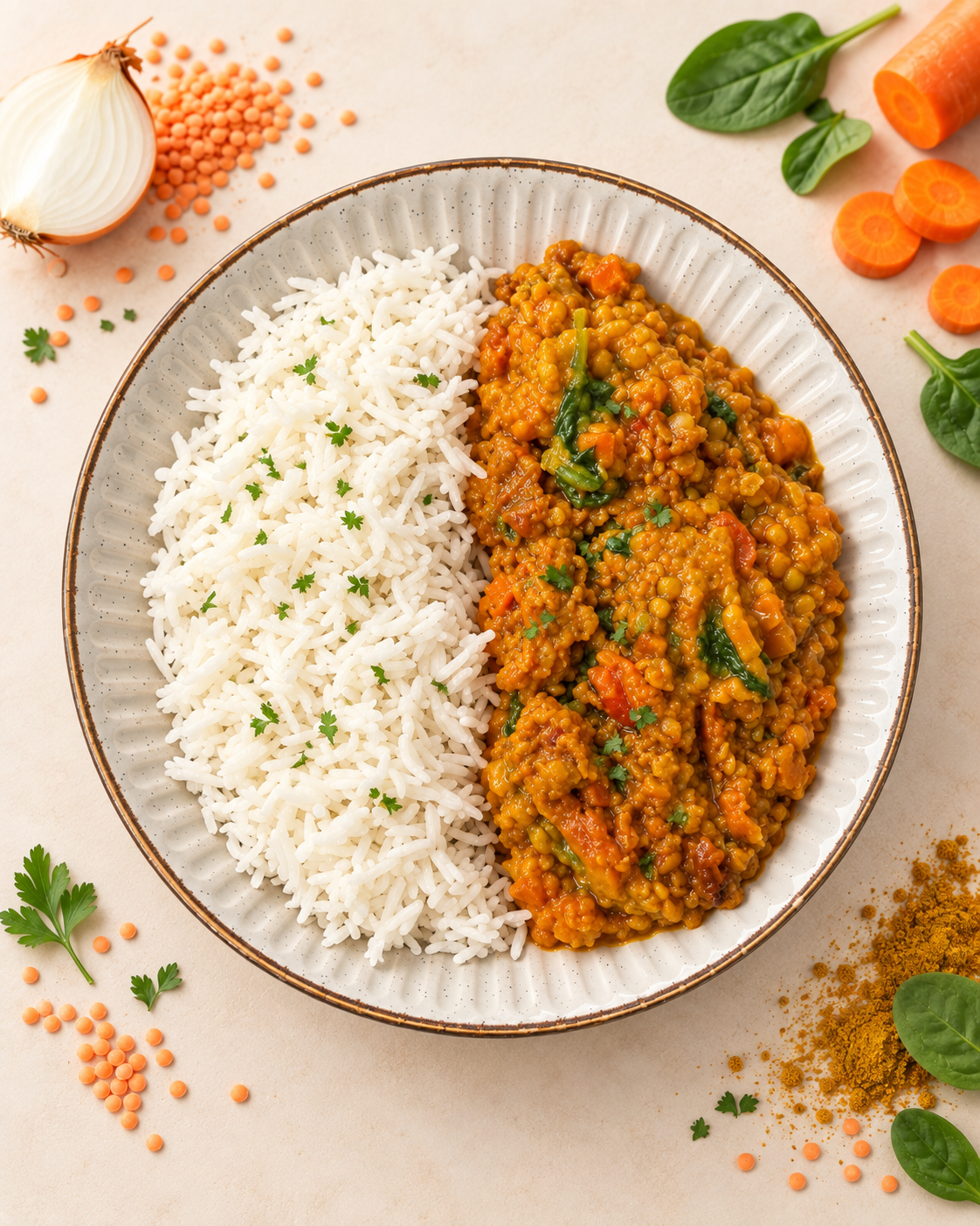 Dahl de Lentilles Corail & Riz