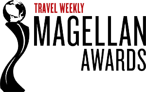 Travel Weekly Magellan Awards logo with stylized globe and awards text