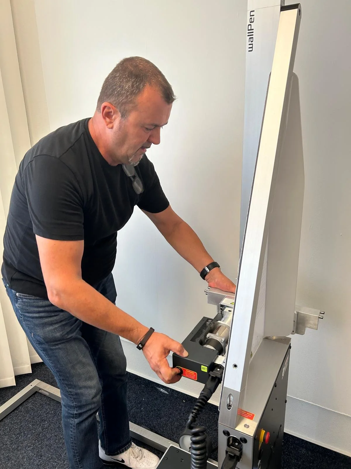 Einrichtung des wallPen-Wanddruckers vor dem Druckvorgang