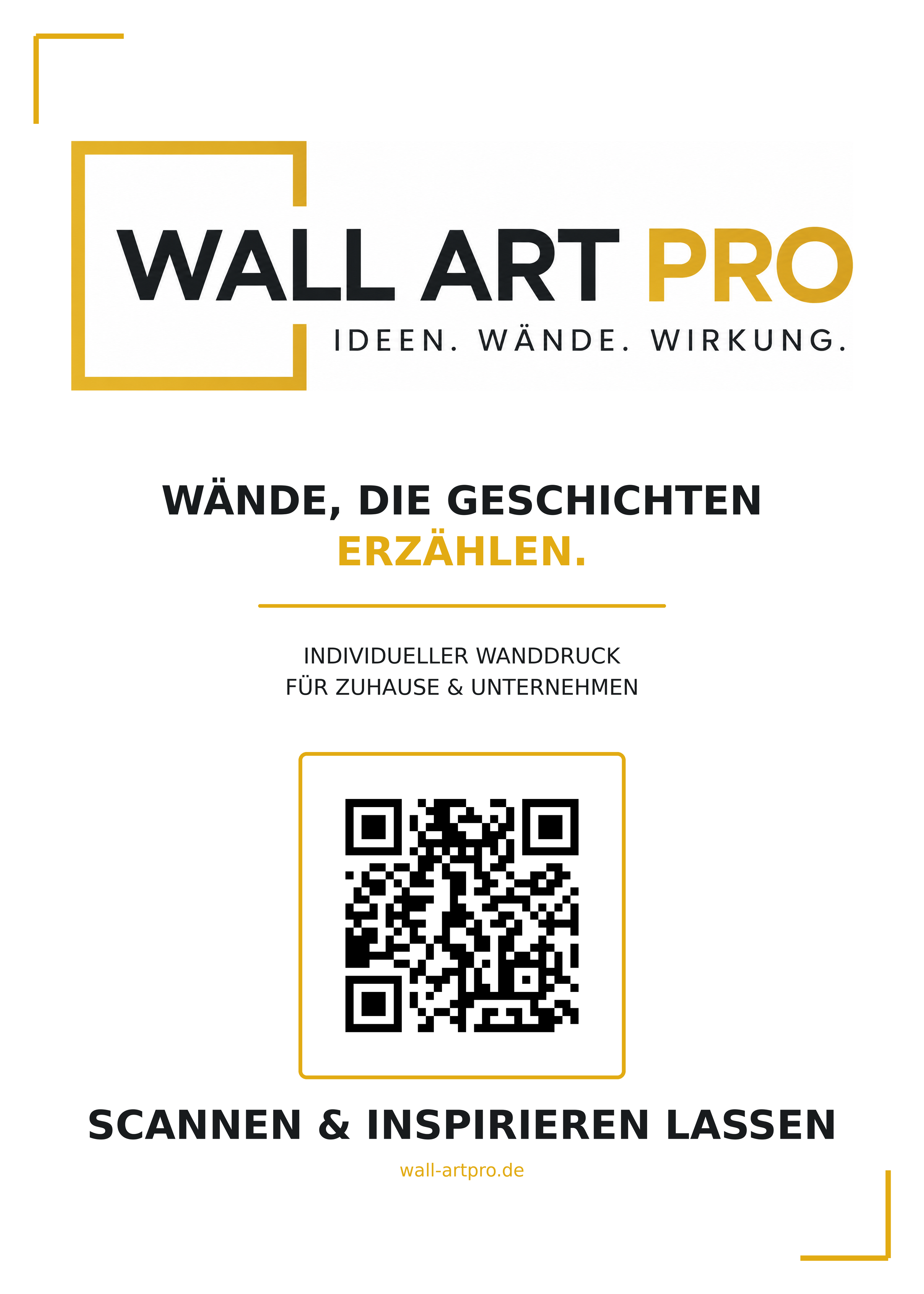 Wall Art Pro Wanddruck mit QR-Code für Unternehmen und Geschäftsräume
