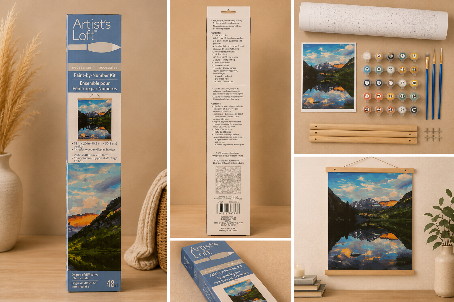 Artist’s Loft Paint-by-Number Kit - Mountain Scene