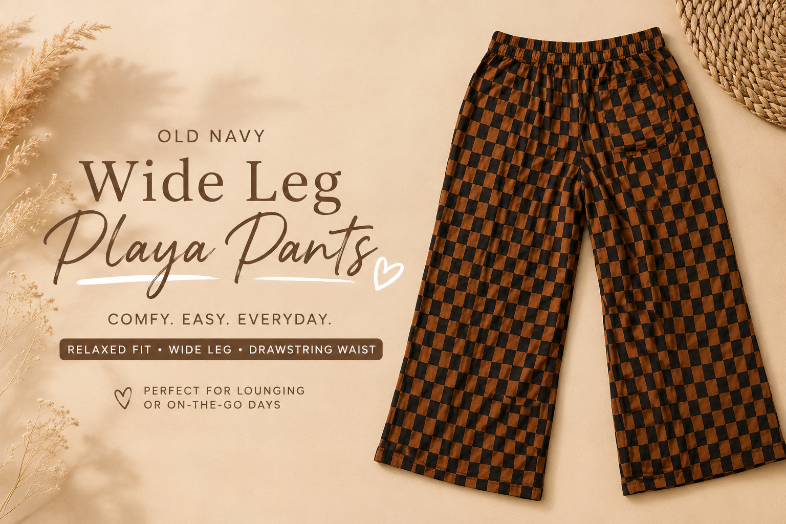Old Navy Wide Leg Playa Pants - Size L