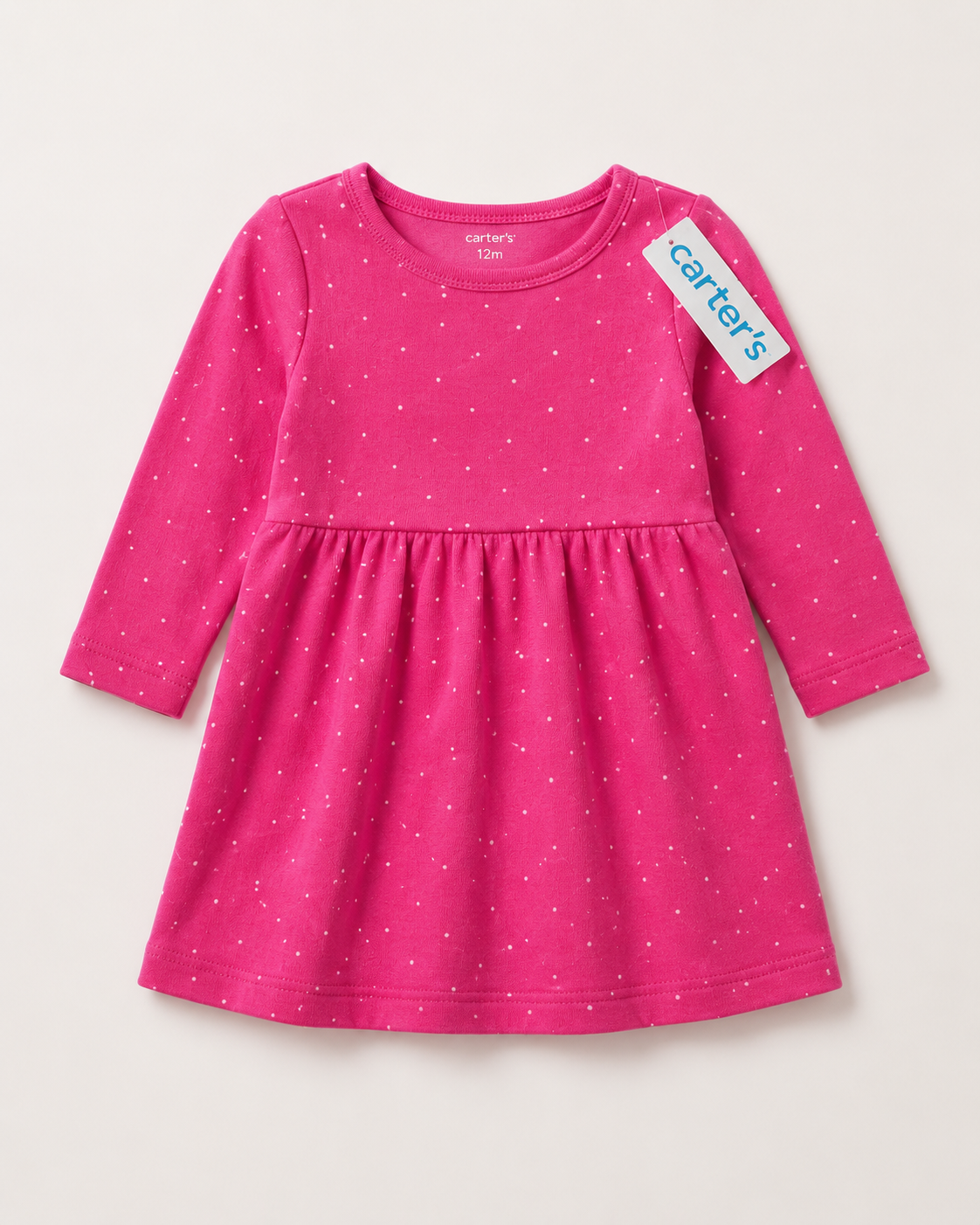Carter's Adorable Pink Polka Dot Baby Dress - 18 Months
