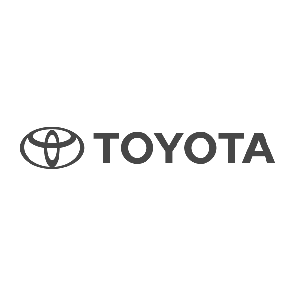 Toyota logo in dark gray on a white background