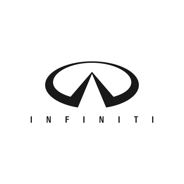 Black Infiniti logo and wordmark on a white background
