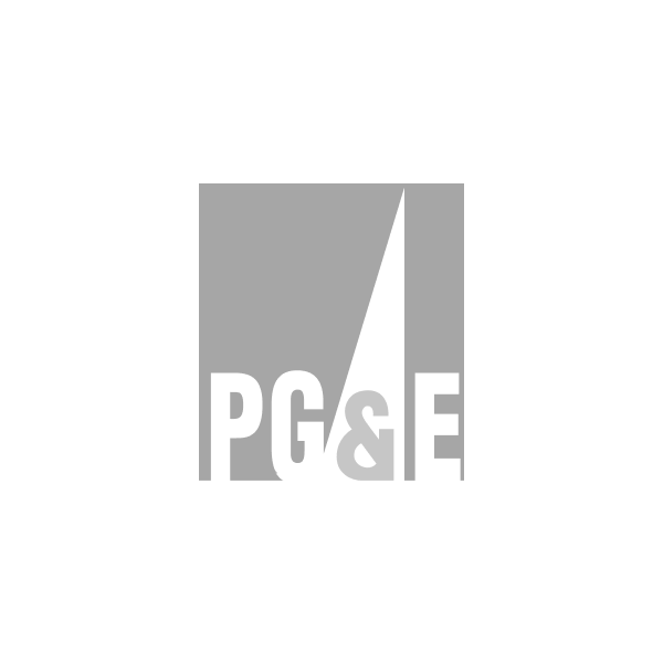 PG&E logo in gray and white