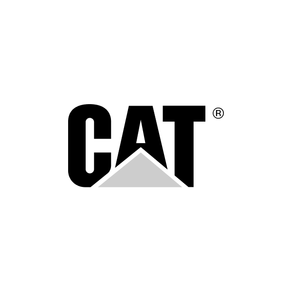 Caterpillar CAT logo in black and gray with registered trademark symbol