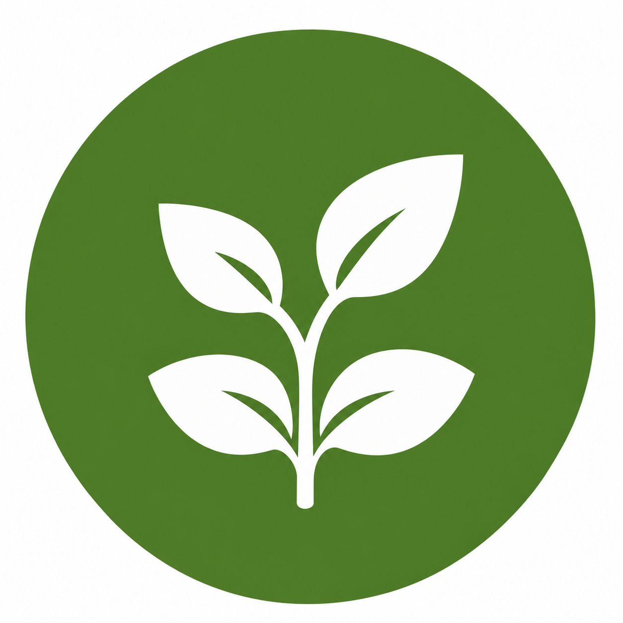 Icon of a branch inside a green circle
