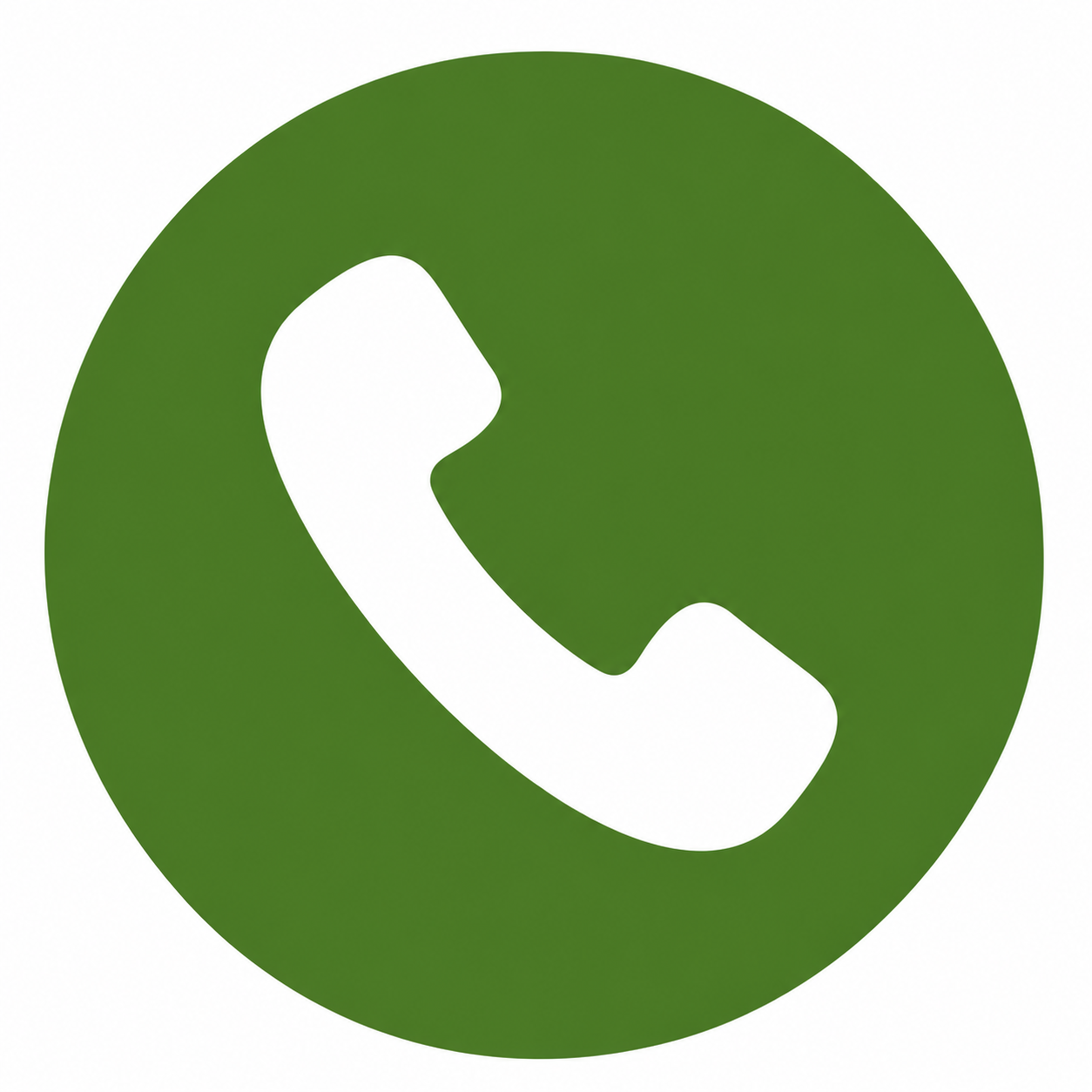 Green circular icon with a white telephone handset in the center, representing a phone call or contact option.