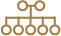 A symbolic diagram of a family tree using lines and circles