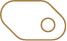 An icon representing meat in gold