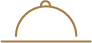 Silhouette of serving tray